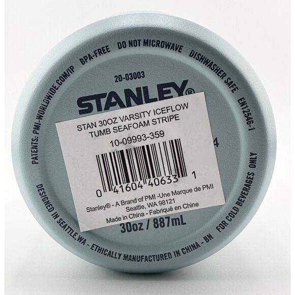 Stanley Ice Flow Flip Straw Tumbler 30 oz, SEAFOAM STRIPE - Picture 5 of 5